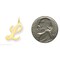 14K Yellow Gold Large Script Initial Letter L Charm Jewerly 22mm x 12mm